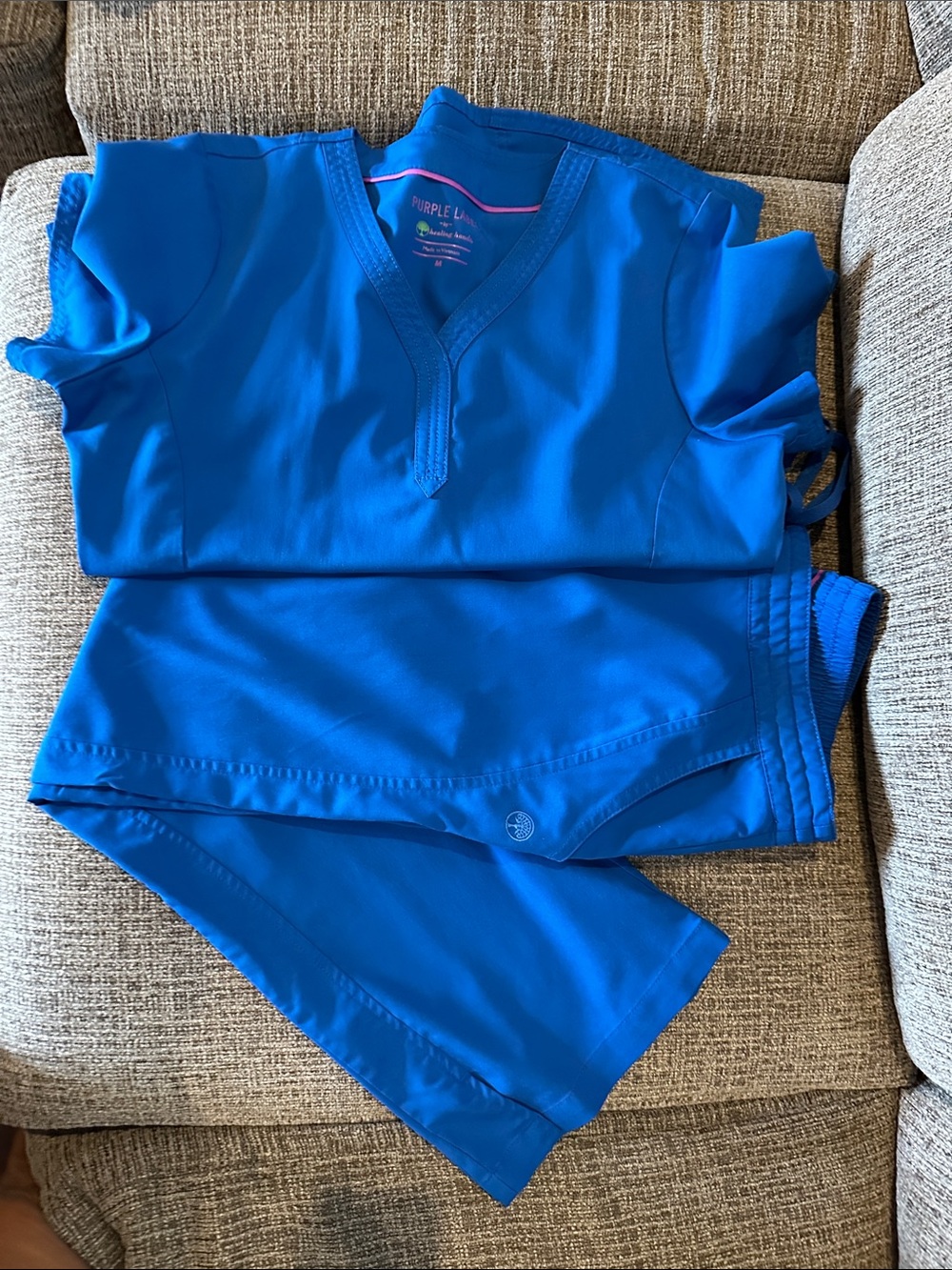 healing hands Royal Blue Women's scrub Set